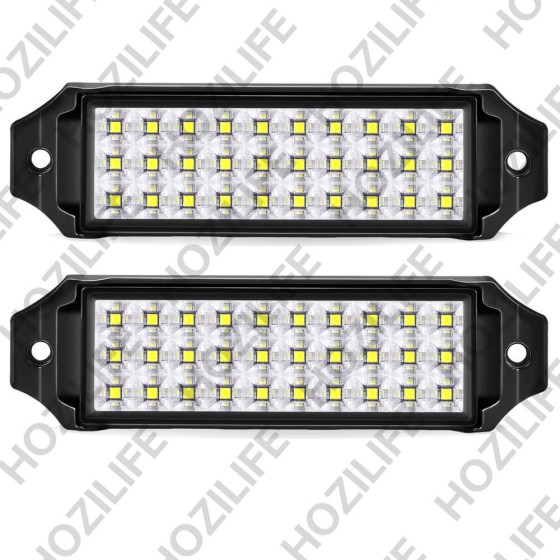 Flush Mount LED Pod Lights, 2PCS 40W Bumper Light Spot Backup Reverse Lights Off-Road Driving Fog Work Lighting 6 Inch LED Light Bar for Truck ATV UTV Boat (White)
